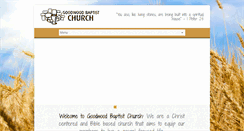 Desktop Screenshot of goodwoodbaptistchurch.co.za